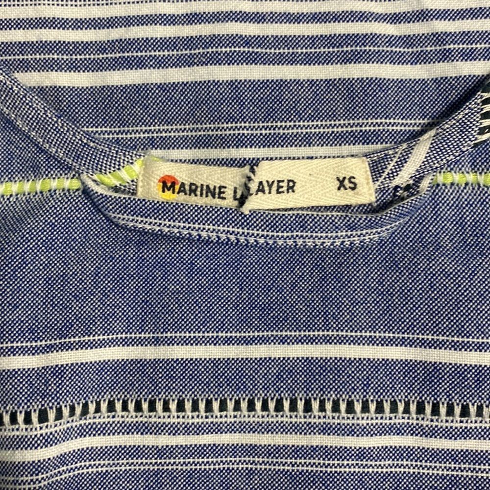 Marine Layer Blue Striped Midi Dress - Picture 2 of 6